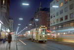 København / Kopenhagen Københavns Sporveje SL 5 (Tw 509 + Bw 15**) København N, Nørrebrogade / Stefansgade im Dezember 1971.