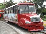 Ein Autoferro der Ecuadorianischen Eisenbahn am 13.02.2011 in Alaus, Ecuador abgestellt.