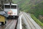 Eine der interessantesten Stellen der Touristenbahnstrecke an der Teufelsnase ist die Zusammenf�hrung der Etagengleise.
