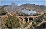 Eritrean Railways steamtrain special mit 442.55 und 442.56 zwischen Shegerini und Asmara auf rund 2200m ü.M. (18.01.2019)