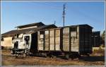 Gegenlichtaufnahme der 202 002 im Bahnhof Asmara (31.01.2012)