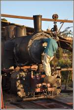 Unser Italiener Pietro hatte die traurige Aufgabe die 442.55 mit einem Abschiedsgruss zu verzieren.