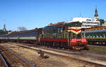 TschME3-4855 rangiert am 07.06.1990 im Hauptbahnhof von Tallinn