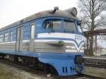 Triebwagenkopf 2303 im Eisenbahnmuseum von Haapsalu, 14.3.2008