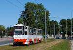 Tw.181 (ex. Gera Tw. 354) in der Pohja pst. zwischen den Haltestellen Linnahall und Kanuti. (07.06.2023)