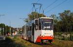 Tw.167 (ex. Erfurt Tw.469, Bj.1981) im Einsatz auf der Linie 6 nach Kopli kurz hinter der Haltestelle Linnahall. (07.06.2023)