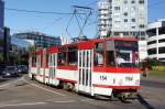 Estland / Straßenbahn Tallinn: KT4D - Wagen 154 (ehemals Erfurt) unterwegs als Linie 4.