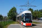 Tw.518 in der Kopli bei der Einfahrt in die Haltestelle Krulli. (06.07.2023)