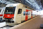 Finnish unit VR Sm4, No. 6424, FI-VR 9410 6004 024-8, Helsinki Central Station, 08 Feb 2012.