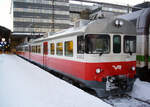 Finnish unit VR Sm2, car 6063, Helsinki Central Station, Line M waiting for departure to Vantaankoski, 09 Feb 2012.