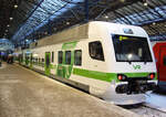 Finnish unit VR Sm4, car 6307, Helsinki Central Station, Line Z waiting for departure to Lahti, 11 Feb 2012.