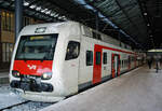 Finnish unit VR Sm4, car 6312, FI-VR 9410 6004012-3, Helsinki Central Station, Line H waiting for departure to Riihimäki, 08 Feb 2012.