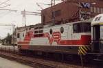 Sr1 3106 mit Personenzug am 20.08.1993 in Tampere abfahrbereit nach Helsinki.