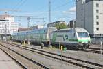 Mit einer 3-teiligen IC-Garnitur stand am Vormittag des 12.07.2019 die Sr2 3230 neben den Bahnsteigen im Bahnhof von Tampere und wartete dort auf ihren nächsten Einsatz.
