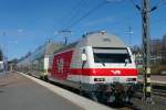 Lok 3222 der VR-Baureihe Sr2 im Bahnhof Hämeenlinna, Finnland, 3.5.13