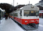 Finnish unit VR Sm1, car 6044, Helsinki Central Station, Line I waiting for departure to Tikkurila, 9 Feb 2012.