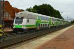 Ein InterCity Tampere-Helsinki in Hämeenlinna mit Steuerwagen voraus 08.09.15