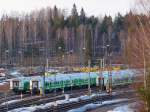 Personenwagen mssen drauen bleiben - etwas Abseits des Bahnhofs Riihimki liegt diese Abstellgruppe.