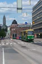 Triebwagen 112 der HST-Reihe Nr II Broholmsgata in Hagns am 24.06.2007.