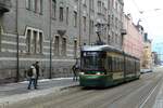 Fahrzeug 441 der HKL/HST vom Typ Skoda-Arctic (Transtech) MLNRV III Tram TW 52 auf der Linie 4 (Munkkiniemi/Munksnäs-Katajanokka/Skatudden).