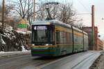 Fahrzeug 430 der HKL/HST vom Typ Skoda-Arctic (Transtech) MLNRV III Tram TW 52 auf der Linie 4 (Munkkiniemi/Munksnäs-Katajanokka/Skatudden).