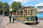 Am Morgen des 14.07.2019 stand der Historische Straßenbahnwagen Nr.