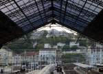 Blick aus der Halle des Bahnhofs Lyon-Perrache in Richtung Nordwesten.