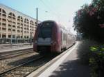 Hier 439 als TER86047 von Grasse nach Monaco-Monte-Carlo, bei der Einfahrt am 31.7.2010 in Nice Ville.