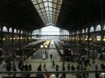 Die Bahnhofshalle vom Pariser Gare du Nord am 28.2.2008.