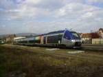 RE 30555 nach Strabourg wartet am 02.11.2011 in Wissembourg auf seine Abfahrt.