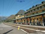 Bahnhof La-Tour-de-Carol in 1250 m Hhe in den Pyrenen an der spanischen Grenze am 25.09.2003.