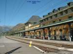 Bahnhof La-Tour-de-Carol in 1250 m Hhe in den Pyrenen an der spanischen Grenze am 25.09.2003.