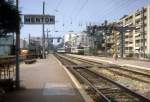 Menton Gare SNCF im Juli 1979.
