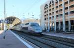 SNCF: TGV Duplex 619 bei der Ausfahrt vom Bahnhof Nice Ville.