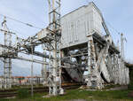 Die Westseite der mächtigen Hubbrücke in Sète, 3.3.2026