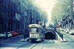 RATVM Tram de Marseille__Tw 2003 [Typ PCC, 1968/69 La Brugeoise et Nivelles BN] als 'Special' (Sonderwagen) unterwegs, von der unterirdischen Endstation aus dem Tunnel kommend, auf dem Boulevard Chave