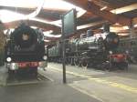 Blick in die alte Halle des Eisenbahnmuseums in Mulhouse.In beiden Hallen sind nur 1/4 aller erhaltenen Exponate ausgestellt.