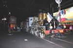 Eisenbahnmuseum Mulhouse/F. Noch ein Blick in die neue Halle  Die Eisenbahn in Licht und Ton  Im Vordergrund die Forquenot Nr.340 von 1880.Mulhouse,16.08.05