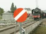 Ex.SNCF Dampflok 241.A.65 vor der 20m Drehscheibe im alten Depot Romanshorn(da passt die Lok natrlich nicht drauf)Hier entsteht seit einem Jahr die Eisenbahn-Erlebniswelt  Locorama  04.04.09