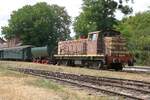 Ehemalige SNCF BB 63123 als CFL 914 angeschrieben am 25.Juli 2026 im Gare de Treignes.