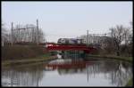 SNCF 4010 überquert am 10.3.2016 um 16.18 Uhr in Richtung Straßbourg fahrend die neue Kanalbrücke in Vendenheim.