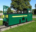 Treidellokomotive im Ruhestand, ausgestellt am Schiffmuseum Offendorf/Elsa, Sept.2013 