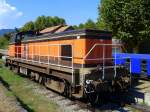 
Frankreich, Languedoc, Gard, Bahnhof von Saint-Jean-du-Gard,  Train à vapeur des Cévennes  von Anduze nach Saint-Jean-du-Gard. Die ex SNCF BB463812, die früher um Metz im Einsatz war, wird bald den Personenzug wieder nach Anduze bringen. 07.08.2014. http://www.trainavapeur.com