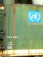 Am 14.09.2009 trug die in Fushe Kosove/Kosovo Polje abgestellte 63015 noch die frühere SNCF-Beschriftung, lediglich das KFOR-Zeichen weist auf die zwischenzeitliche andere Verwendung hin