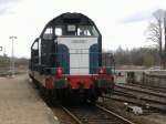 Sarralbe (Lothringen)
 SNCF BB 66502

- an dieser Seite sieht man, da diese zum SNCF-Bereich Fret (Gter) gehrt - am Index 4 an der Loknummer.
Sie hat aber ihre klassische schne Lackierung behalten.
03.04.2006