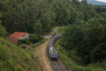 BB 67464 mit dem TER 831816 bei Saales auf dem Weg nach St-Díe-des-Vosges (09.07.2025)