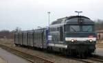 40 Jahre alt ist mittlerweile 67510, die am 19.01.08 mit einem Nahverkehrszug aus Strabourg in den Bahnhof von Wissembourg einfhrt.