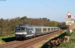 67572 mit dem TER30908 (Krimmeri-Meinau-Sarreguemines) bei Minversheim 22.4.15