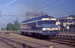 SNCF 72047 solo von Thionville nach Stockem im Bahnhof Kleinbettingen  am 17.05.1997, Scan 7325.