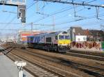 SNCF-Lok 6602 durchfhrt den Bahnhof Antwerpen-Berchem in Richtung Hafen.